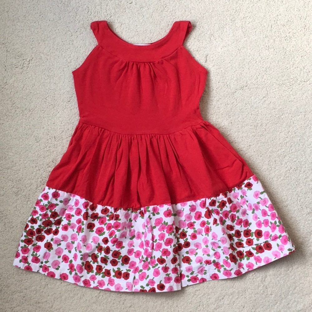 Girls Fiveloaves Twofish Floral Halter Dress 4